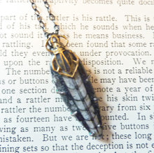 Load image into Gallery viewer, Orthoceras Fossil and Scarab Pendant