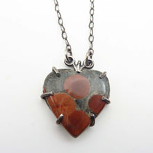 Load image into Gallery viewer, Peanut Obsidian Heart Pendant