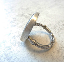 Load image into Gallery viewer, Land & Sea Ring, Pietersite Gemstone Twig Ring, One of A Kind, Size 7