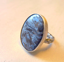 Load image into Gallery viewer, Land & Sea Ring, Pietersite Gemstone Twig Ring, One of A Kind, Size 7
