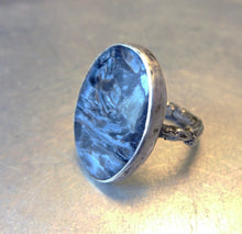 Load image into Gallery viewer, Land & Sea Ring, Pietersite Gemstone Twig Ring, One of A Kind, Size 7