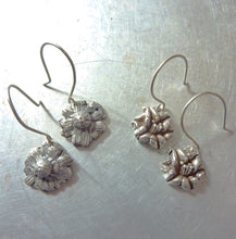 Load image into Gallery viewer, Daisy Flower Earrings, Fine Silver