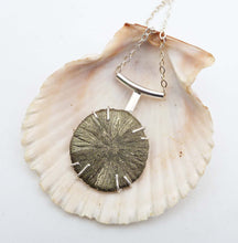 Load image into Gallery viewer, Ray of Light Pyrite Sun Pendant