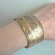 Load image into Gallery viewer, Microscopic Plant Cuff, Hand-Etched Brass