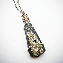 Load image into Gallery viewer, Pyrite in Slate Pendant