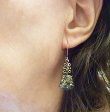 Load image into Gallery viewer, Pyrite in Slate Earrings