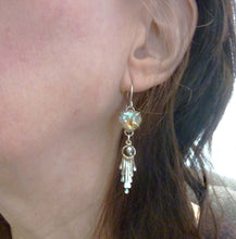 Load image into Gallery viewer, Mermaid Earrings, Abalone Doublet Fringe
