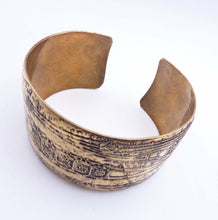 Load image into Gallery viewer, Microscopic Plant Cuff, Hand-Etched Brass