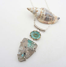 Load image into Gallery viewer, Chrysocolla and Native Copper in Chalcedony