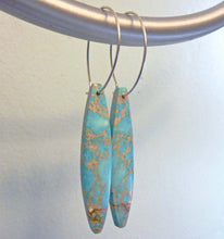 Load image into Gallery viewer, Sea Sediment Jasper Hoop Earrings