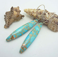 Load image into Gallery viewer, Sea Sediment Jasper Hoop Earrings