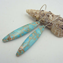 Load image into Gallery viewer, Sea Sediment Jasper Hoop Earrings