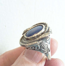 Load image into Gallery viewer, Star Sapphire Victorian Snakes Ring, Size 6 1/4.