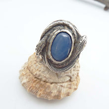 Load image into Gallery viewer, Star Sapphire Victorian Snakes Ring, Size 6 1/4.