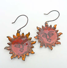 Load image into Gallery viewer, Sun Face Enamel Earrings