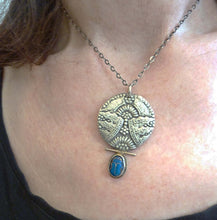 Load image into Gallery viewer, Sunrise Scarab Necklace, Fine Silver