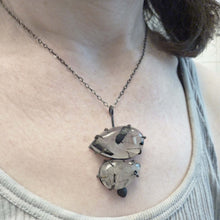 Load image into Gallery viewer, Abstract Droplets Pendant, Tourmalated Quartz
