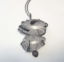 Load image into Gallery viewer, Abstract Droplets Pendant, Tourmalated Quartz