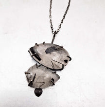 Load image into Gallery viewer, Abstract Droplets Pendant, Tourmalated Quartz