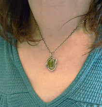 Load image into Gallery viewer, Victorian Snakes Pendant with Vesuvianite Stone
