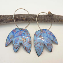 Load image into Gallery viewer, Wildflower Enamel Hoop Earrings