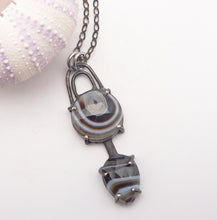 Load image into Gallery viewer, Zebra Necklace, Striped Botswana Agates