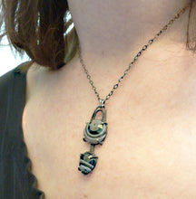 Load image into Gallery viewer, Zebra Necklace, Striped Botswana Agates