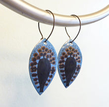 Load image into Gallery viewer, Sea Anemone Enamel Hoop Earrings