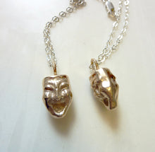 Load image into Gallery viewer, Comedy Tragedy Pendant, Double-Sided Bronze or Sterling Silver