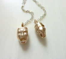 Load image into Gallery viewer, Comedy Tragedy Pendant, Double-Sided Bronze or Sterling Silver