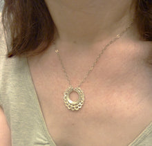 Load image into Gallery viewer, Coquille Necklace, Scallop Fan, Bronze or Sterling Silver