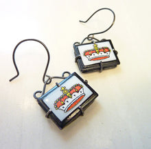 Load image into Gallery viewer, Fit For A Queen Earrings, Vintage Glass Crown