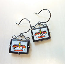 Load image into Gallery viewer, Fit For A Queen Earrings, Vintage Glass Crown