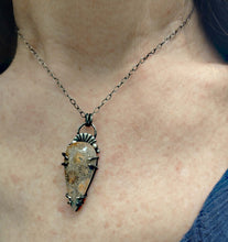 Load image into Gallery viewer, Fossil Coral Fan Necklace