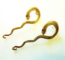 Load image into Gallery viewer, Medusa Snake Earrings, Bronze or Sterling Silver