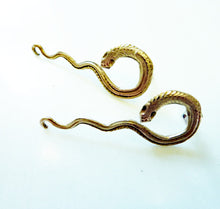 Load image into Gallery viewer, Medusa Snake Earrings, Bronze or Sterling Silver