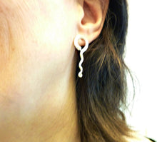 Load image into Gallery viewer, Medusa Snake Earrings, Bronze or Sterling Silver
