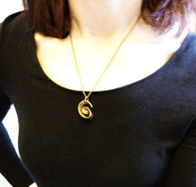 Load image into Gallery viewer, Spiral Shell Pendant, Bronze or Sterling Silver