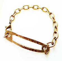 Load image into Gallery viewer, Safety First Pin Bracelet, Bronze or Sterling Silver
