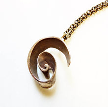 Load image into Gallery viewer, Spiral Shell Pendant, Bronze or Sterling Silver