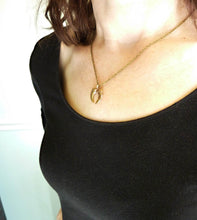 Load image into Gallery viewer, Double Coyote Claw Pendant Necklace, Bronze or Sterling Silver