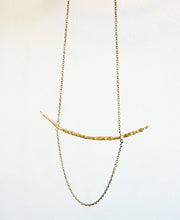 Load image into Gallery viewer, Linden Twig Necklace, Oxidized Bronze and Sterling Silver