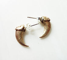 Load image into Gallery viewer, Coyote Claw Earrings, Solid Bronze or Sterling Silver
