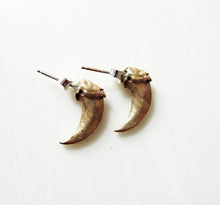 Load image into Gallery viewer, Coyote Claw Earrings, Solid Bronze or Sterling Silver