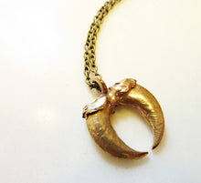 Load image into Gallery viewer, Double Coyote Claw Pendant Necklace, Bronze or Sterling Silver