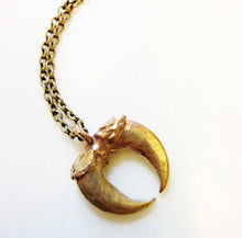 Load image into Gallery viewer, Double Coyote Claw Pendant Necklace, Bronze or Sterling Silver