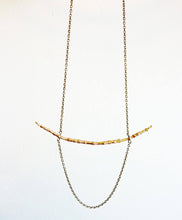 Load image into Gallery viewer, Linden Twig Necklace, Oxidized Bronze and Sterling Silver
