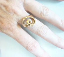 Load image into Gallery viewer, Spiral Heart Ring, Bronze or Sterling Silver