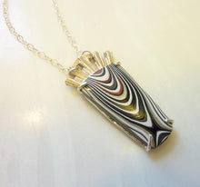 Load image into Gallery viewer, Fordite Crown Pendant Necklace, Rare Detroit Agate, Art Deco Crown