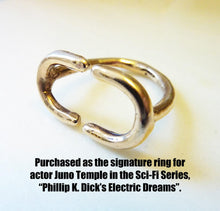 Load image into Gallery viewer, Double Arch Ring, Worn by Juno Temple, Bronze or Sterling Silver